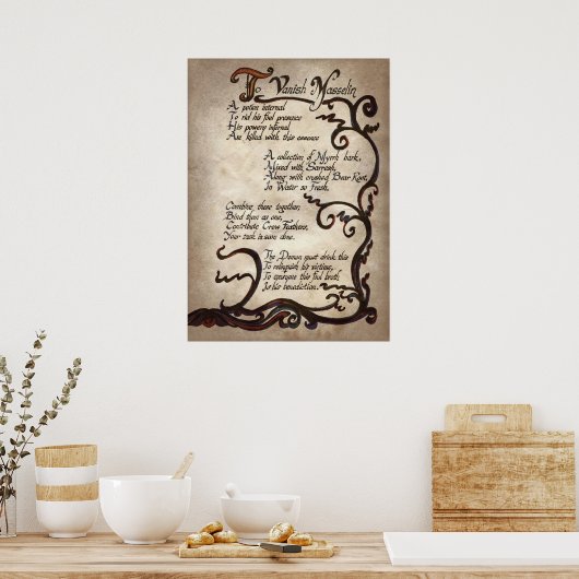 poster van de coole heksenpartij (Keuken)