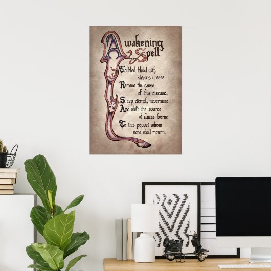 poster van de coole heksenpartij (Thuiskantoor)