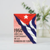 poster van de Cubaanse vlag van 1950 Briefkaart (Staand voorkant)