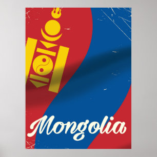 Poster van de de stijlreis van Mongolië het