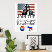 Poster van de democratische revolutie (Thuiskantoor)