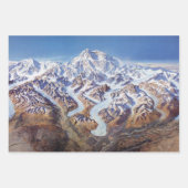 Poster van de  Denali National Park Relief Map Inpakpapier Vel (Voorkant 3)
