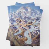 Poster van de  Denali National Park Relief Map Inpakpapier Vel (In situ)