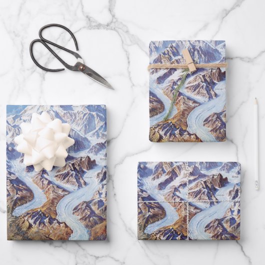 Poster van de  Denali National Park Relief Map Inpakpapier Vel (Voorkant)