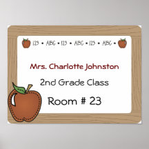 Poster van de deuren van de leraar