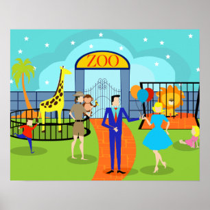 Poster van de dierentuin