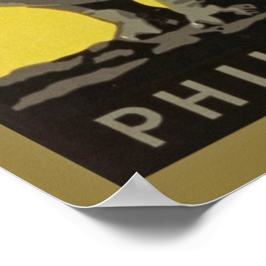  poster van de dierentuin Philadelphia met Hippopo (Hoek)