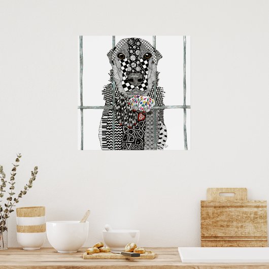 Poster van de dierenvanger 24 x 24 inch (Keuken)