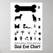 Poster van de Dog Eye Chart (Voorkant)