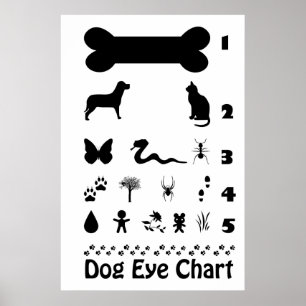 Poster van de Dog Eye Chart
