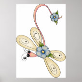 Poster van de drijvende dragonfly (Voorkant)