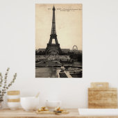 Poster van de Eiffeltoren van begin 1900 (Keuken)