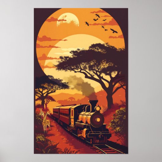 Poster van de Exotic African Wildlife Train (Voorkant)