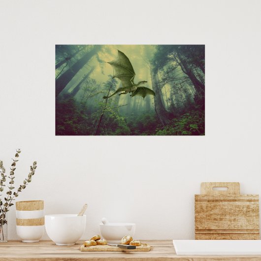 Poster van de fictieve kunstkunst van het trekkenb (Keuken)