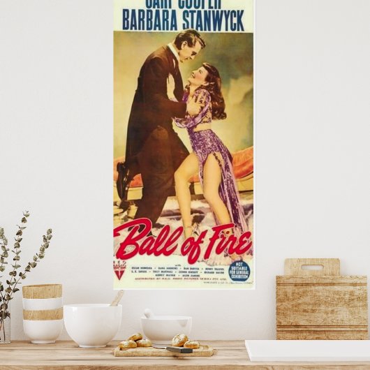 poster van de film "Ball of Fire" (Keuken)