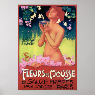 Poster van de "Fleurs de Mousse Perfume"