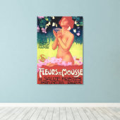Poster van de "Fleurs de Mousse Perfume" Canvas Afdruk (Insitu (Houten vloer))