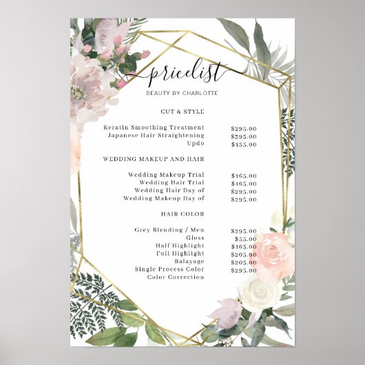 Poster van de Floral Salon-prijslijst (Voorkant)