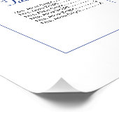 Poster van de Floral Wedding Seating Chart (Hoek)