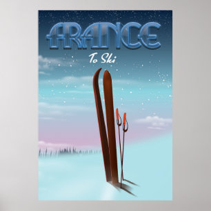 Poster van de Franse skipsport "ice"