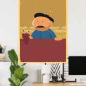 Poster van de Franse Winemaker (Thuiskantoor)
