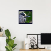Poster van de Geel-volle Night Heron (Thuiskantoor)