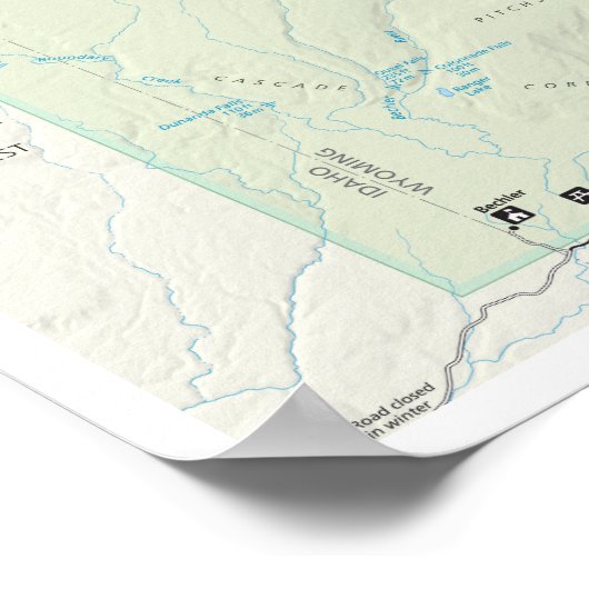 Poster van de geelsteen (Hoek)