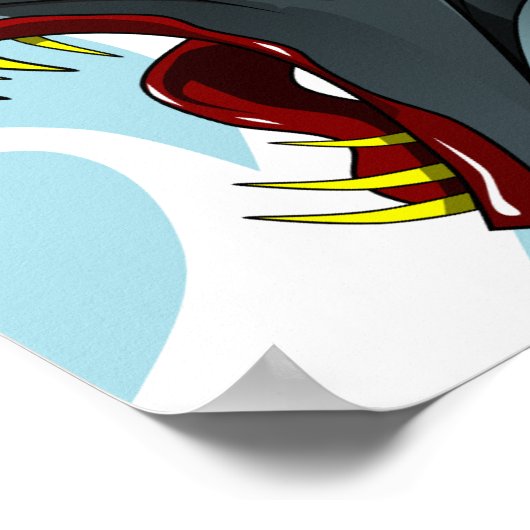 Poster van de gehoornde demonkop (Hoek)