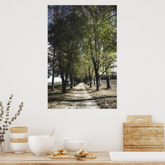 poster van de gele bosbouw (Keuken)