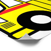Poster van de Gele School Bus (Hoek)