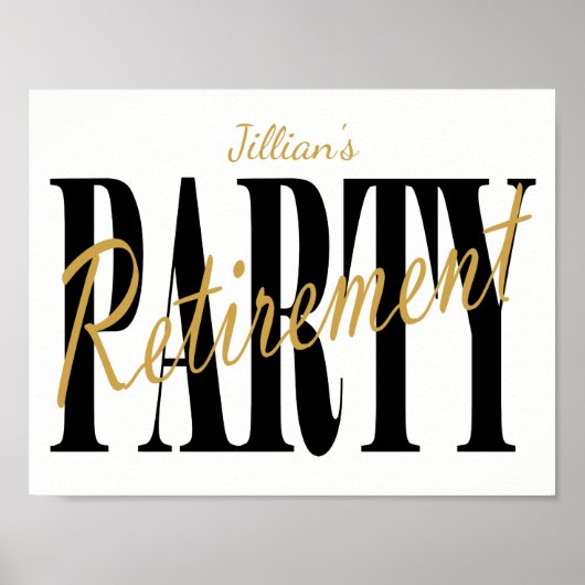 Poster van de Gold and Black Retirement Party (Voorkant)