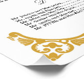 Poster van de Golden Wedding Seating Chart (Hoek)