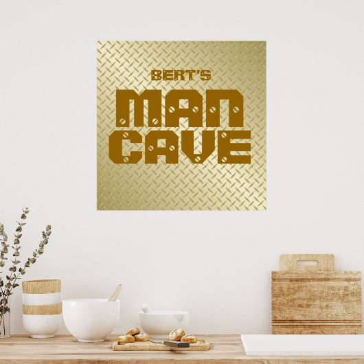 Poster van de gouden Bord van het Man van het Goud (Keuken)