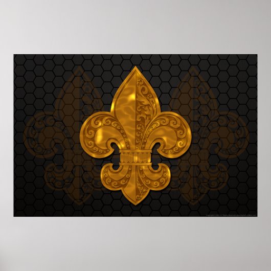 Poster van de goudFloral (Voorkant)