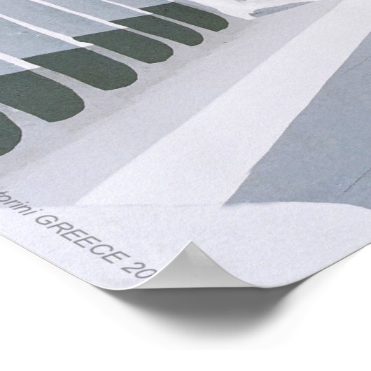 Poster van de Griekse eilanden-santorini (Hoek)