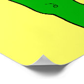 Poster van de Groene Brontosaurus (Hoek)