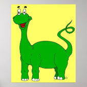 Poster van de Groene Brontosaurus (Voorkant)