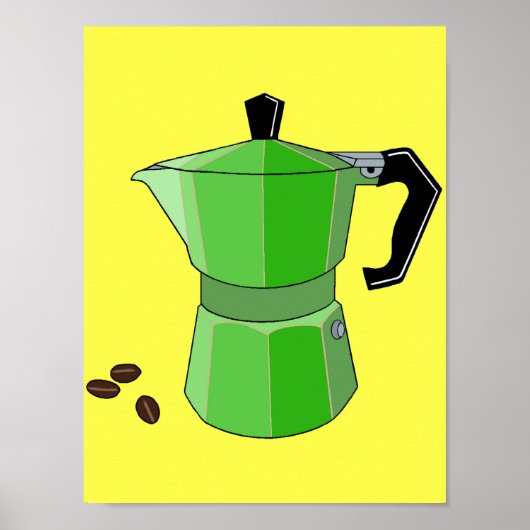 Poster van de groene regenboog Espresso (Voorkant)
