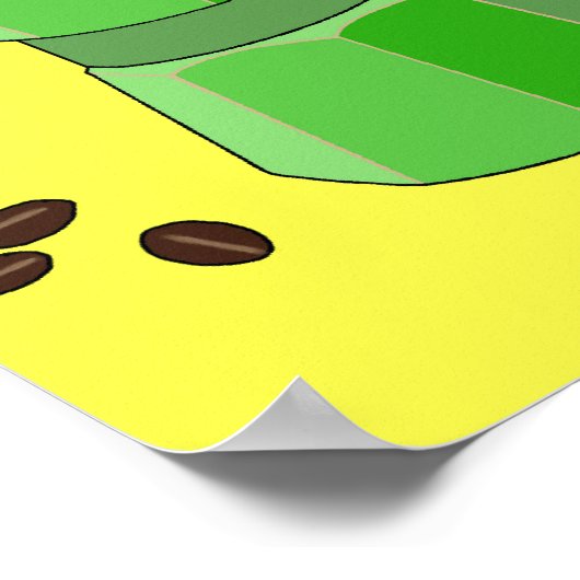 Poster van de groene regenboog Espresso (Hoek)