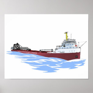 Poster van de Grote Meren Freighter Frontenac (CSL