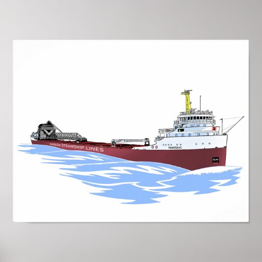 Poster van de Grote Meren Freighter Frontenac (CSL (Voorkant)