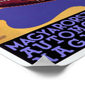  Poster van de Grote Prijs van Hongarije van 1936 (Hoek)