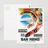 poster van de Grote Prijs van San Remo 1947 Briefkaart (Voorkant / Achterkant)