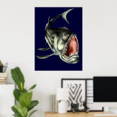 Poster van de grote slechte vis (Thuiskantoor)