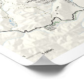 Poster van de Grote Teton-kaart (Hoek)