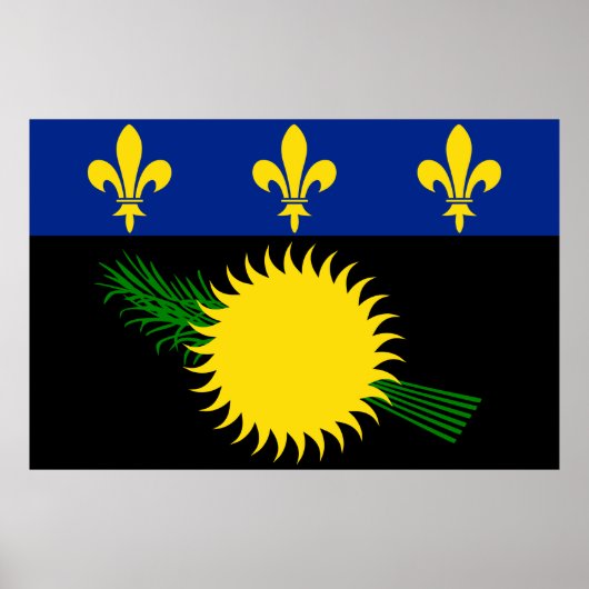 Poster van de Guadeloupe-vlag (Voorkant)