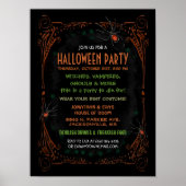 Poster van de Halloween-partij 12 x 16 (Voorkant)