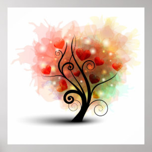 Poster van de hartboom