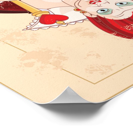 Poster van de hartenkoningin (Hoek)