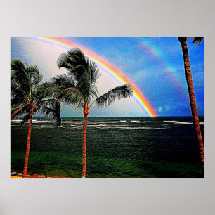 Poster van de Hawaiiaanse regenboog